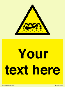 Custom Warning strong river flows